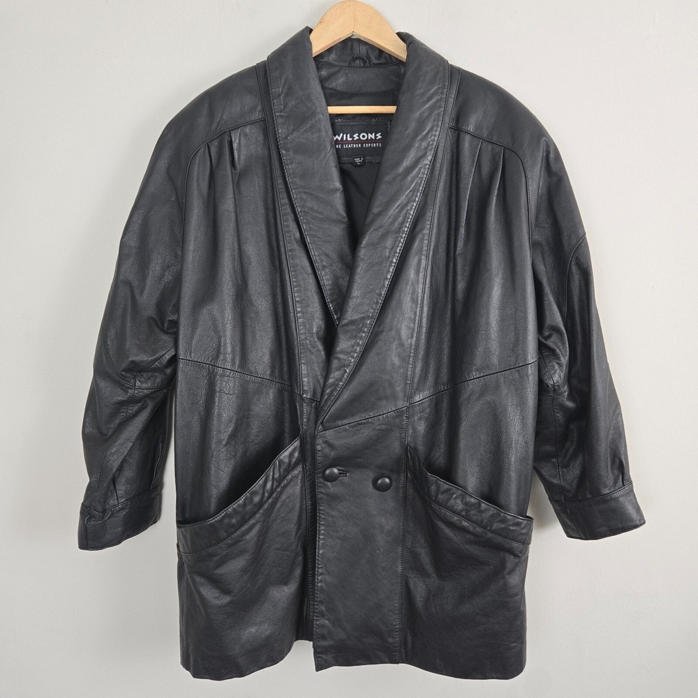 Wilsons The Leather Expert Jacket Oversized Pocketsโ Slouchy Blazer Coat 90's